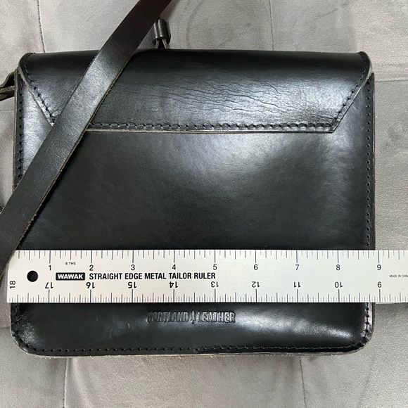 Portland Leather Black Crossbody Bag - Picture 3 of 5
